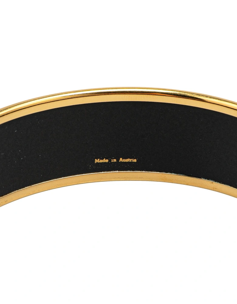 Enamel Cuff Bracelet Gold Accents