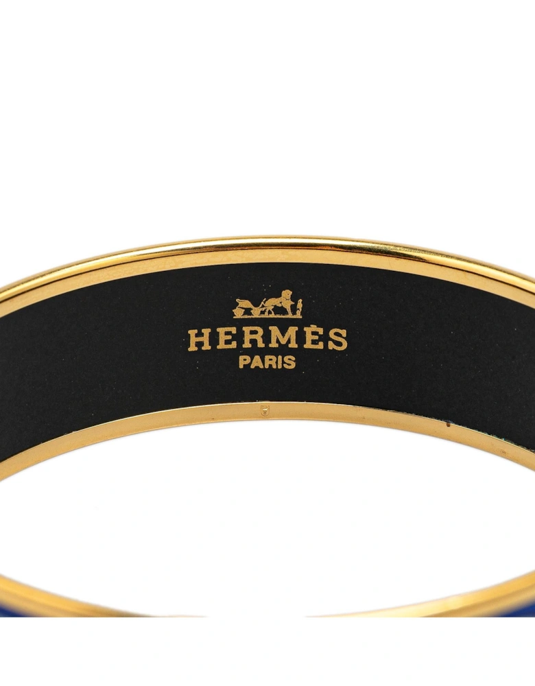 Enamel Cuff Bracelet Gold Accents