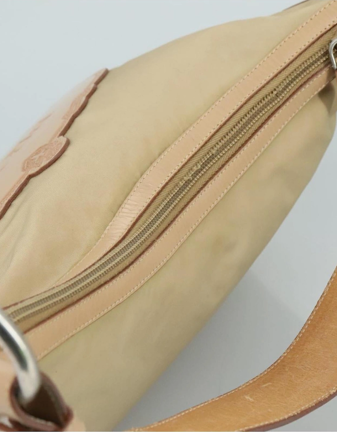 Leather Trim Shoulder Bag