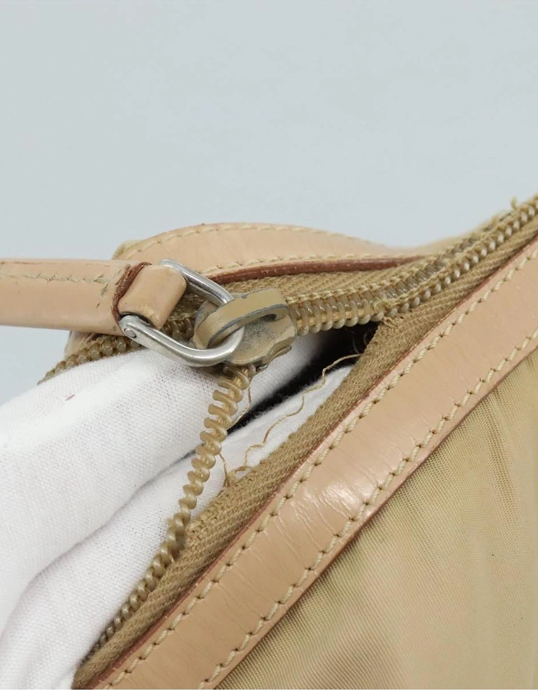 Leather Trim Shoulder Bag