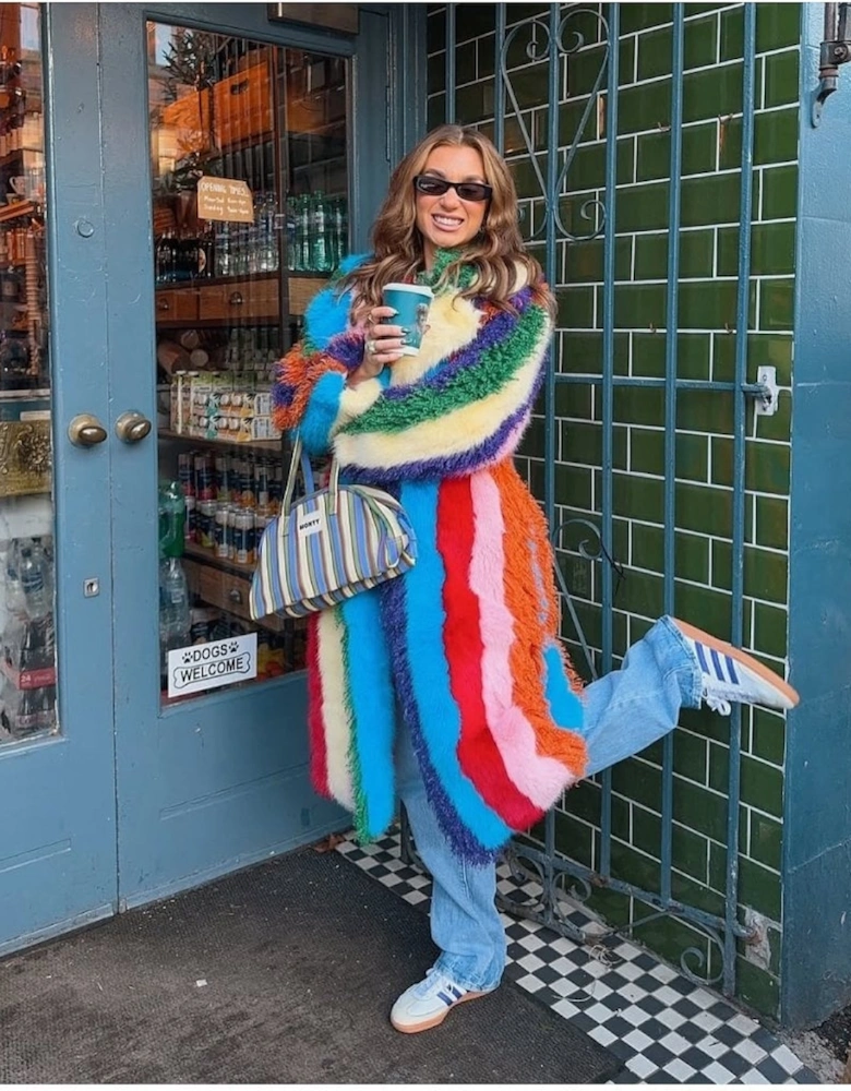 Faux Fur Hand Crafted Eco Bamboo Maxi Coat