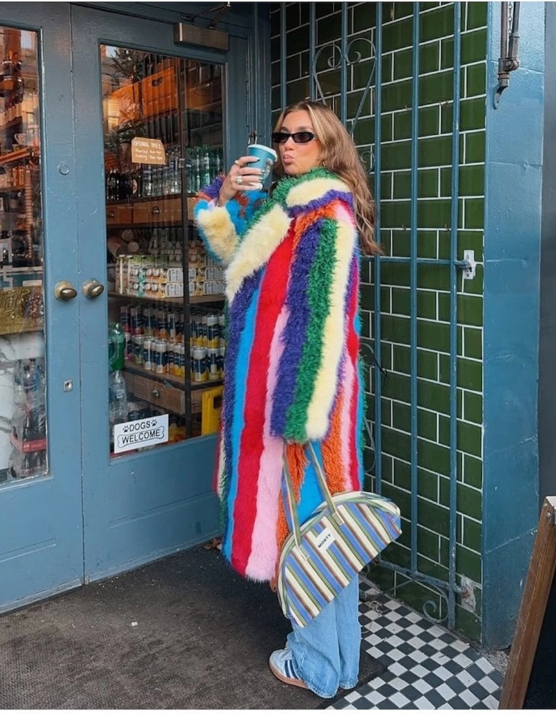Faux Fur Hand Crafted Eco Bamboo Maxi Coat