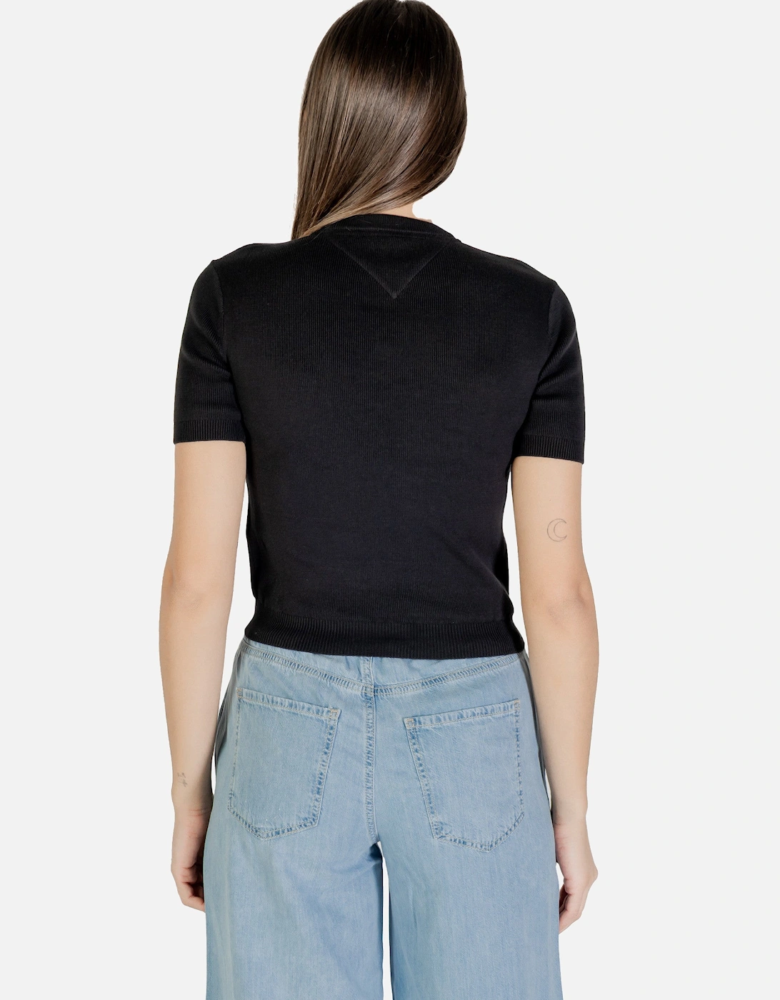 Short Sleeve Ribbed Knit Top