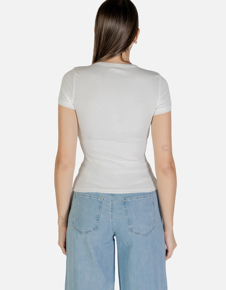 Ribbed Short Sleeve Slim Fit Tee