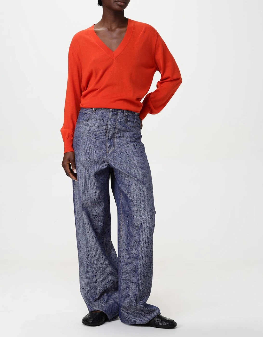 VNeck Knit Wool Sweater