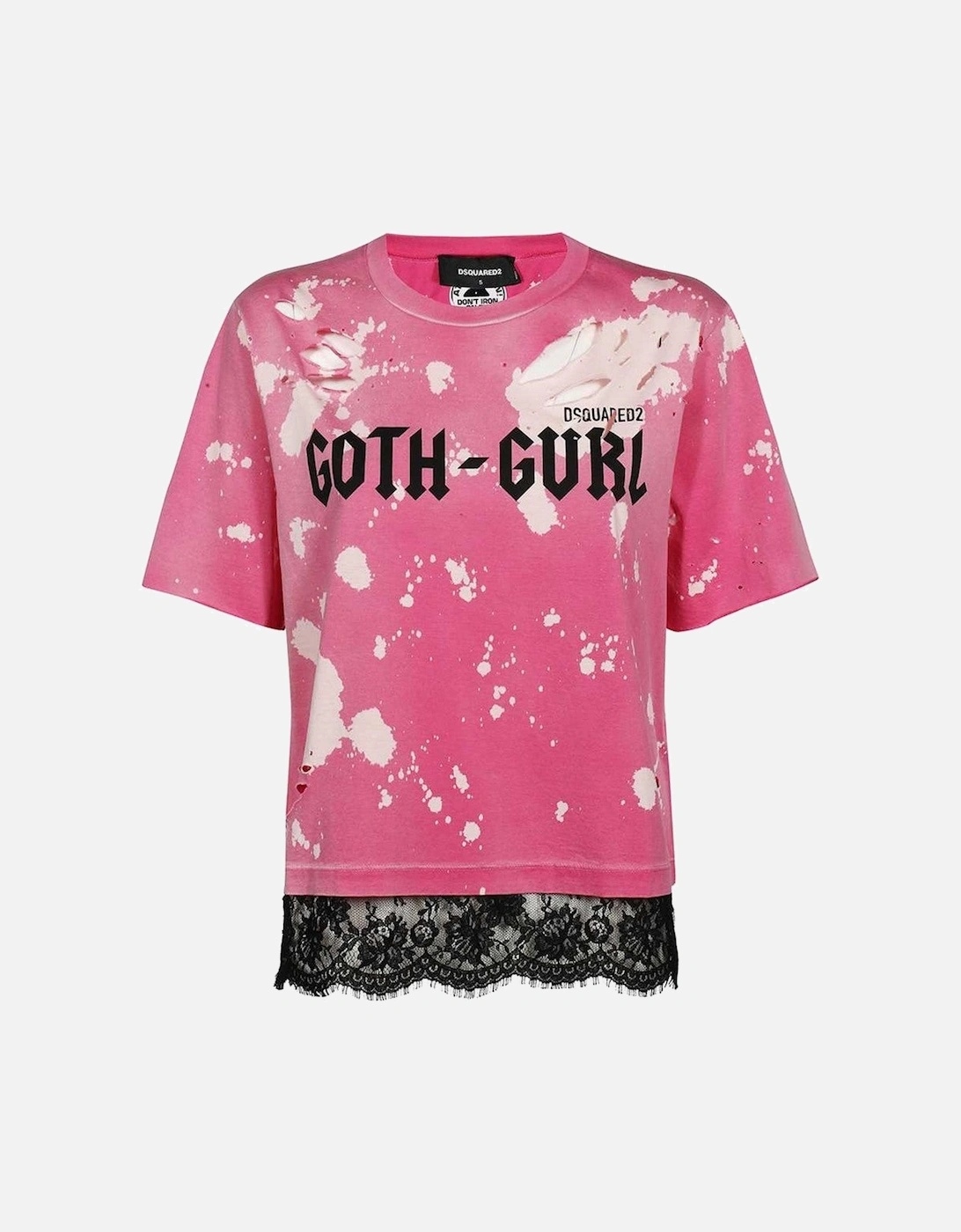 Gothic TShirt Distressed Lace Trim, 4 of 3