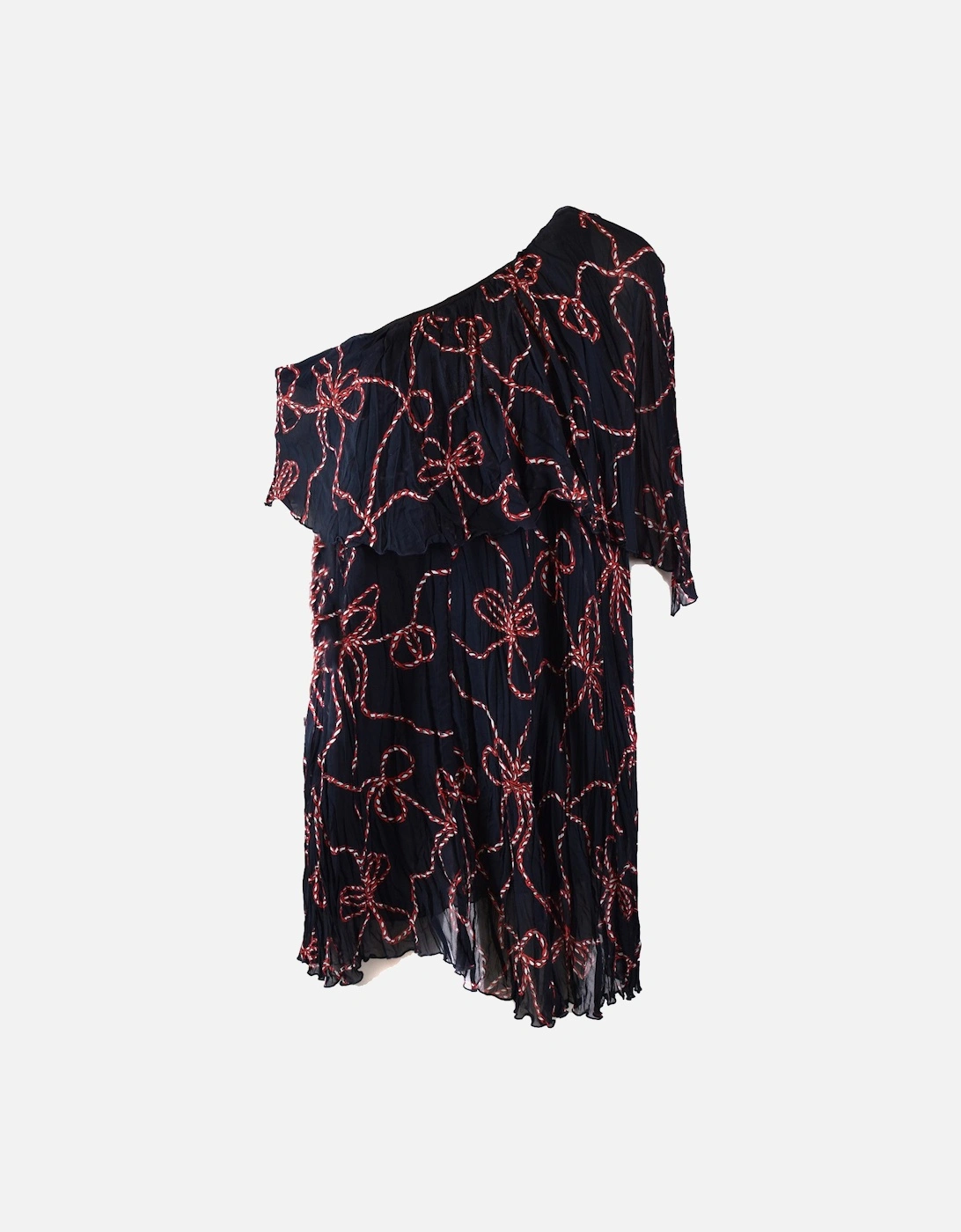 Pleated OneShoulder Dress Rope Print, 4 of 3