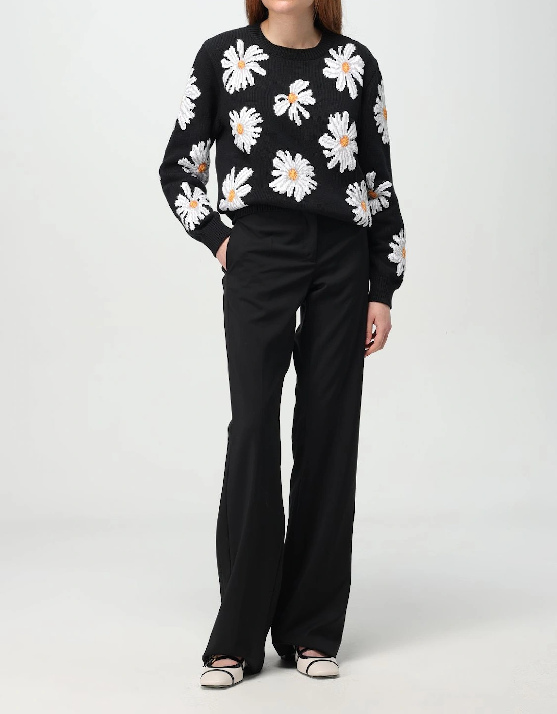 Daisy Appliqu Knit Sweater