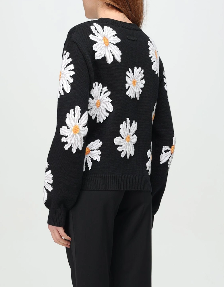 Daisy Appliqu Knit Sweater