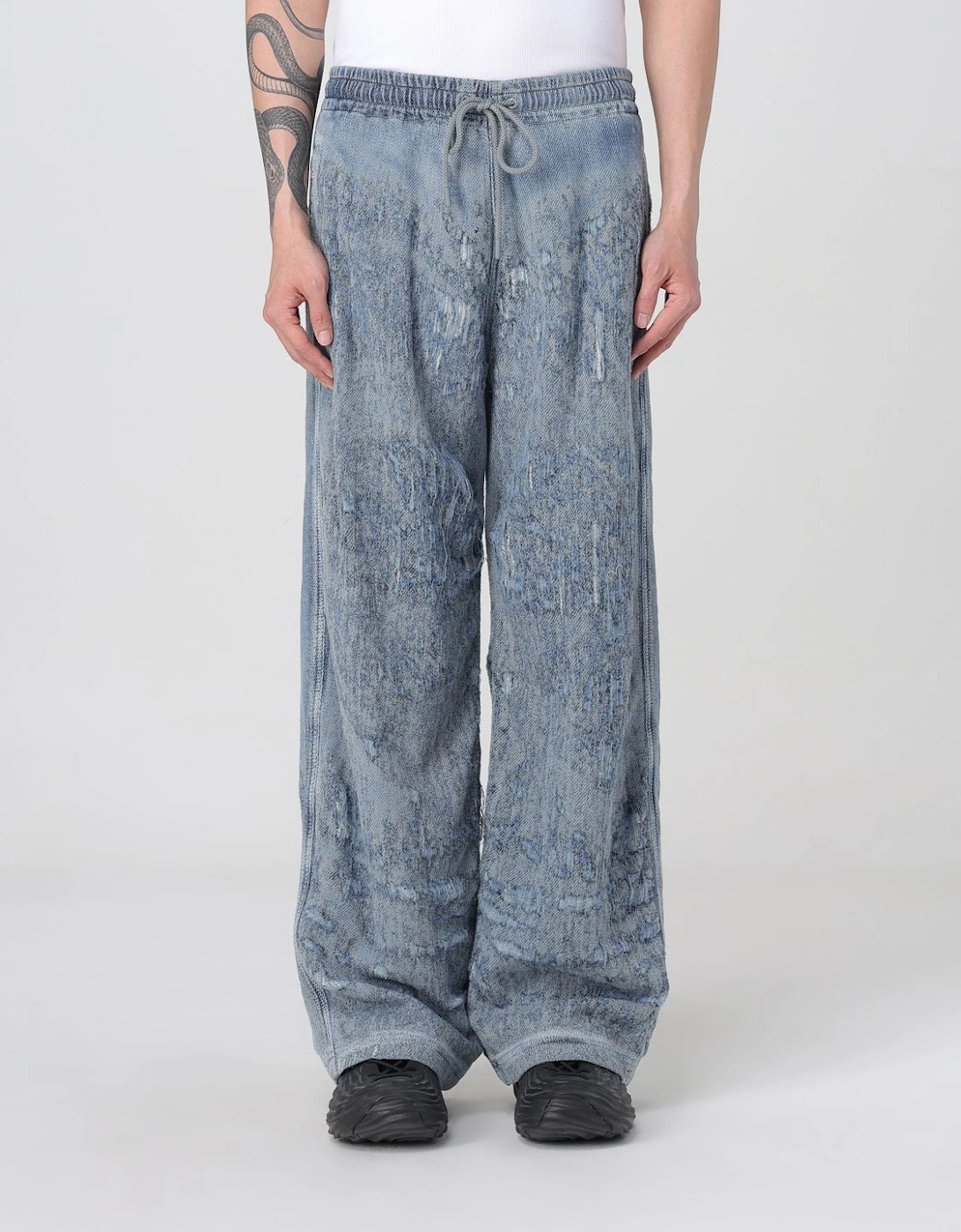 Wide Leg Jeans Distressed Denim, 4 of 3