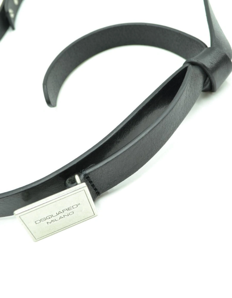 Leather Belt with Metal Buckle