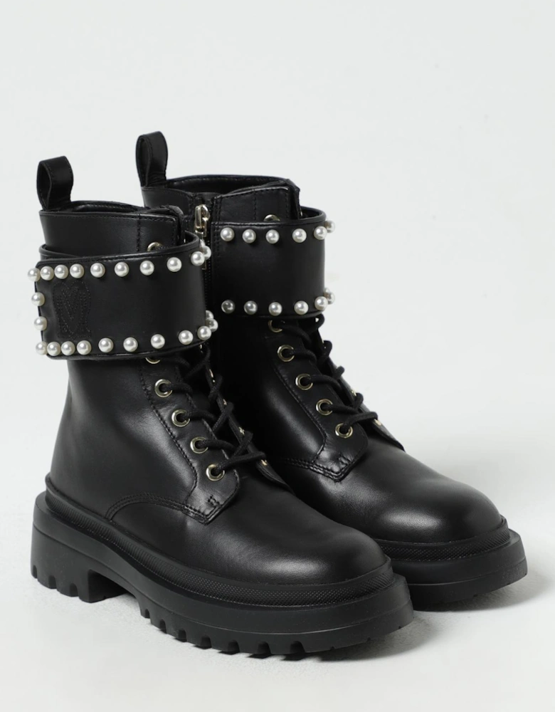 Pearl Embellished Ankle Boots