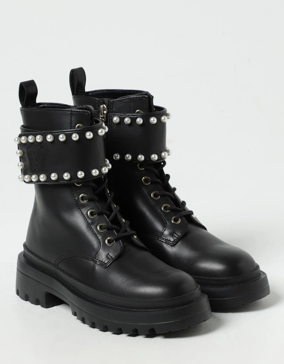 Pearl Embellished Ankle Boots