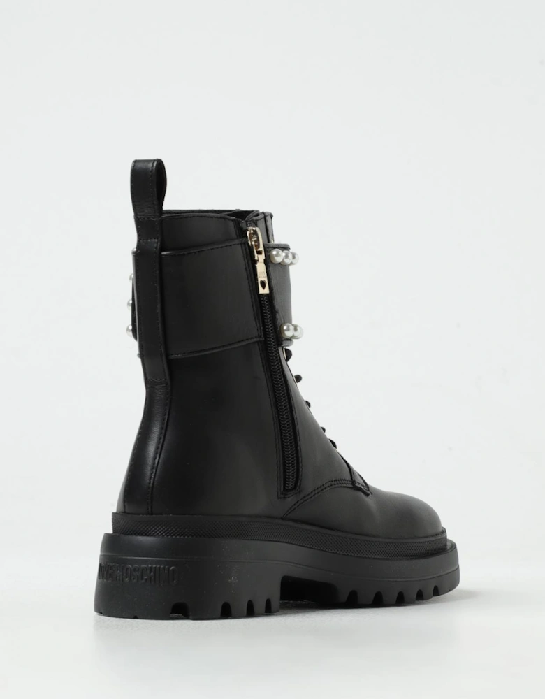 Pearl Embellished Ankle Boots