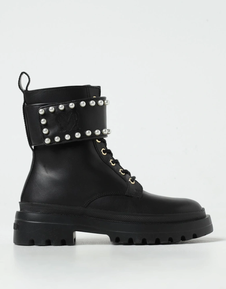 Pearl Embellished Ankle Boots