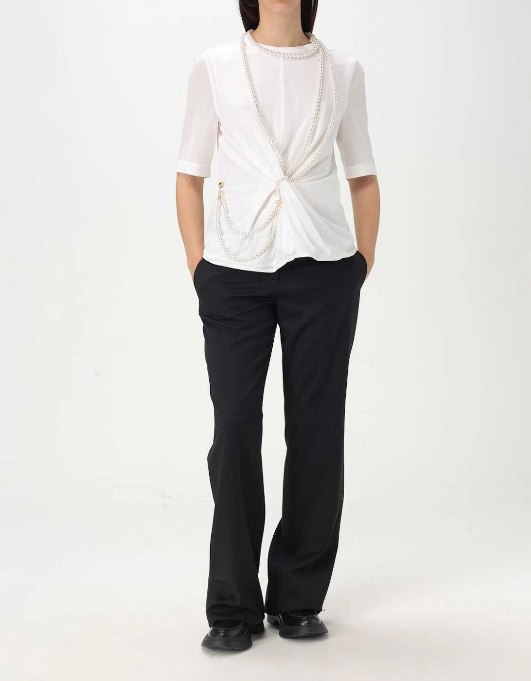 Designer Embellished Cotton Poplin Shirt