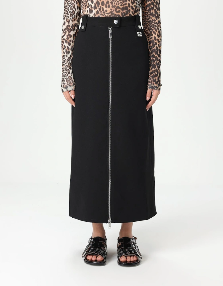 Asymmetrical Ruffled Midi Skirt