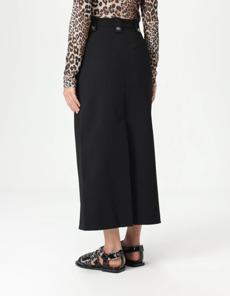 Asymmetrical Ruffled Midi Skirt