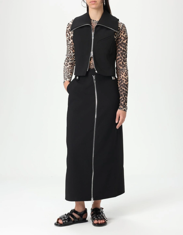 Asymmetrical Ruffled Midi Skirt