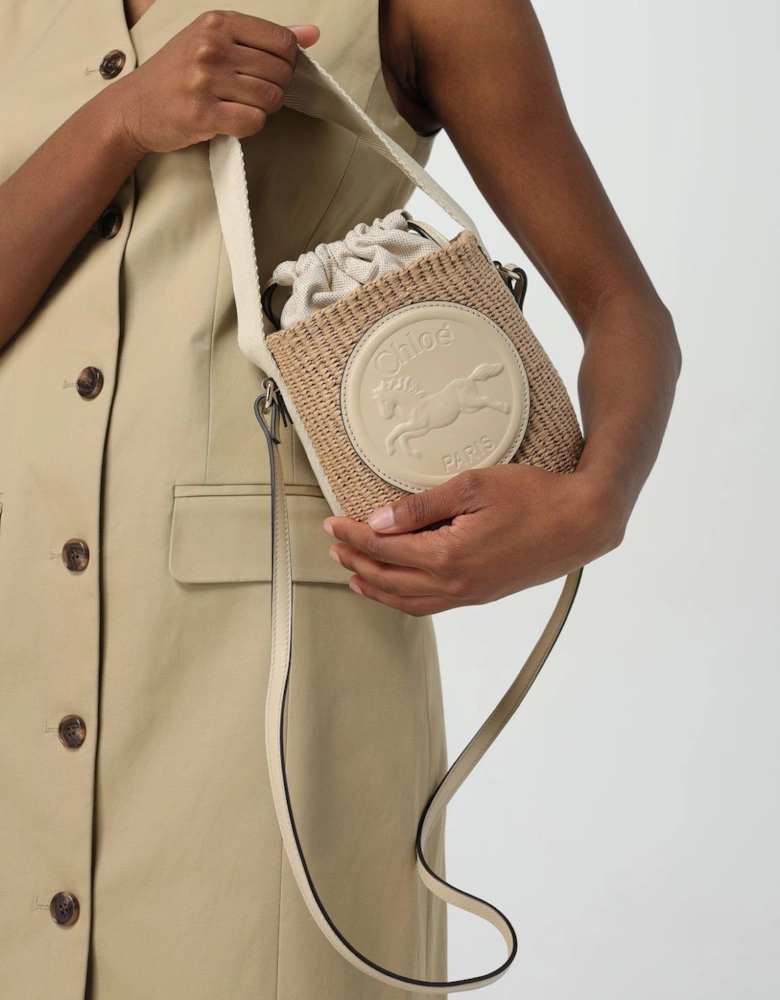 Mini Raffia Bucket Bag