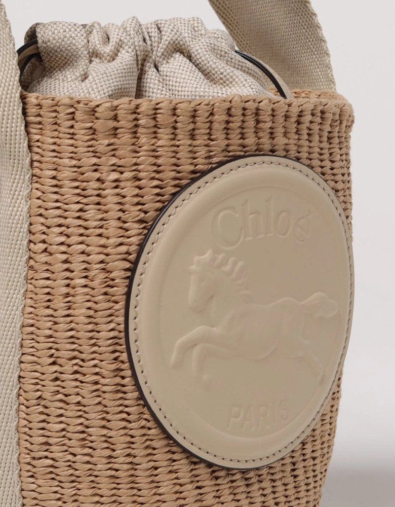 Mini Raffia Bucket Bag