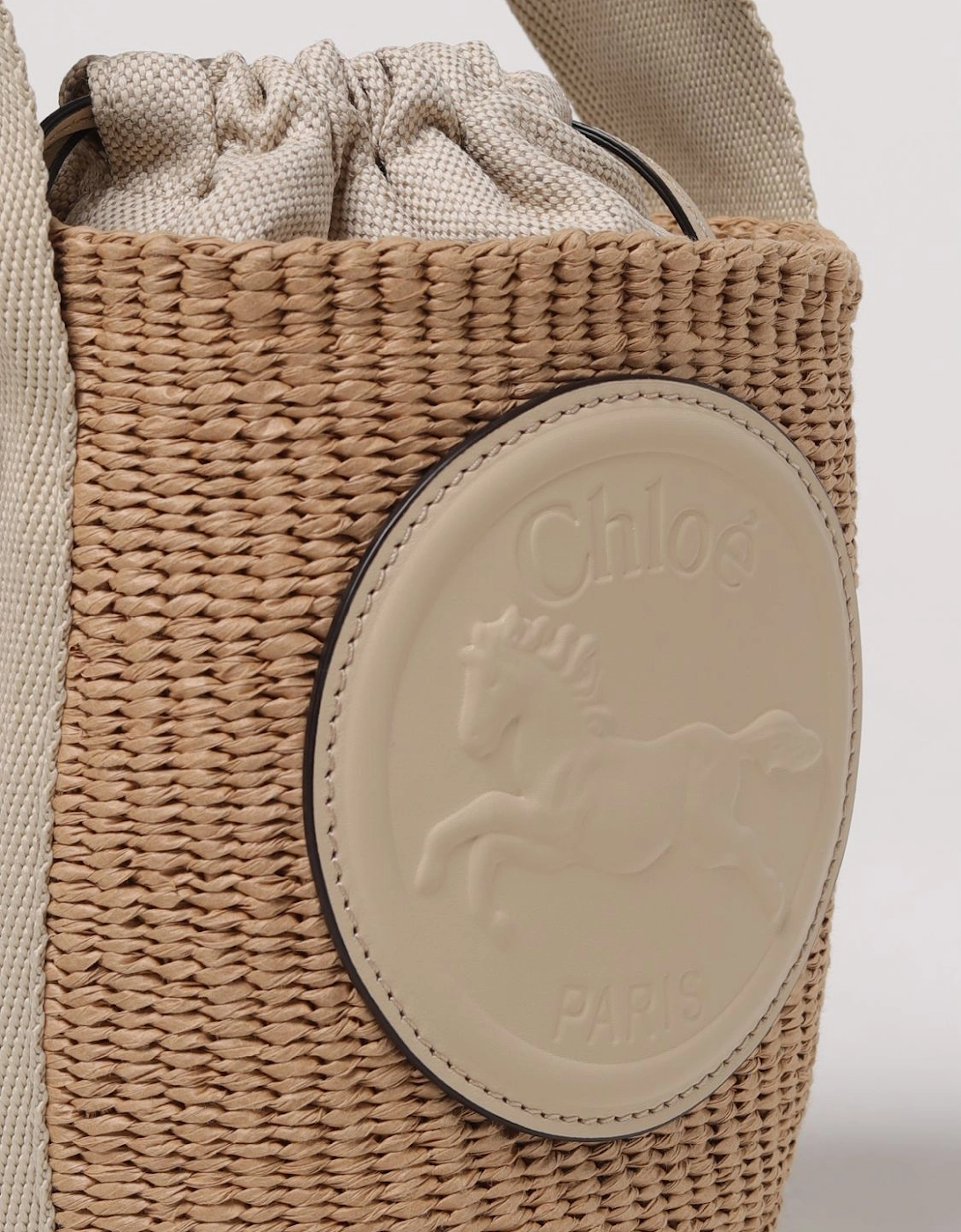 Mini Raffia Bucket Bag