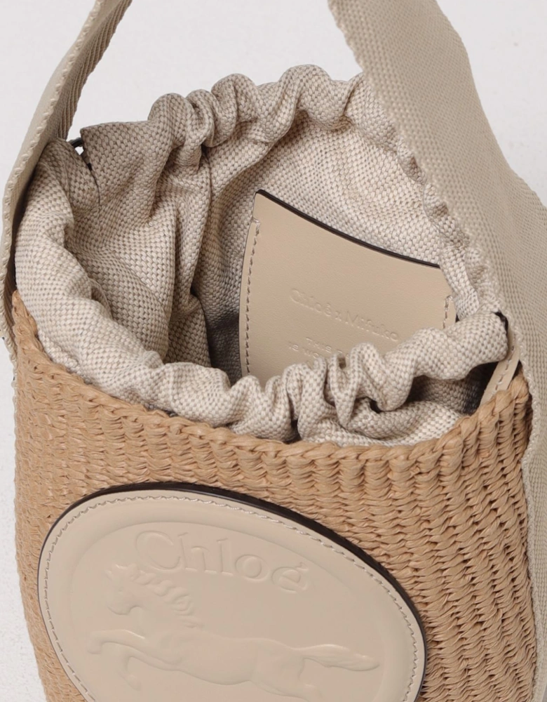 Mini Raffia Bucket Bag