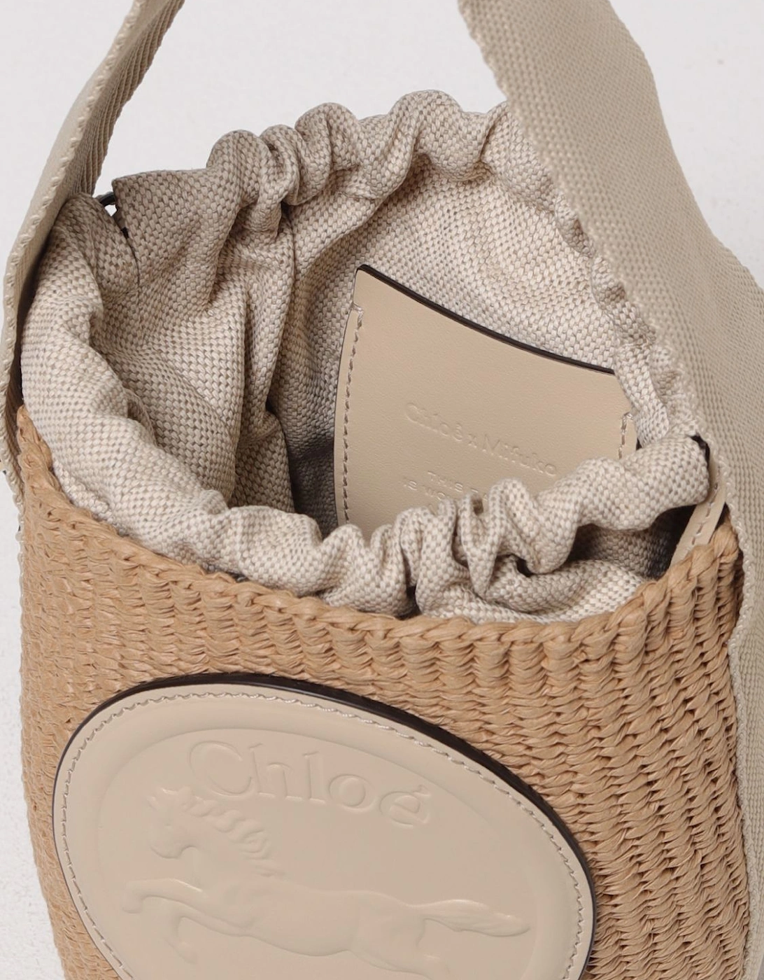Mini Raffia Bucket Bag