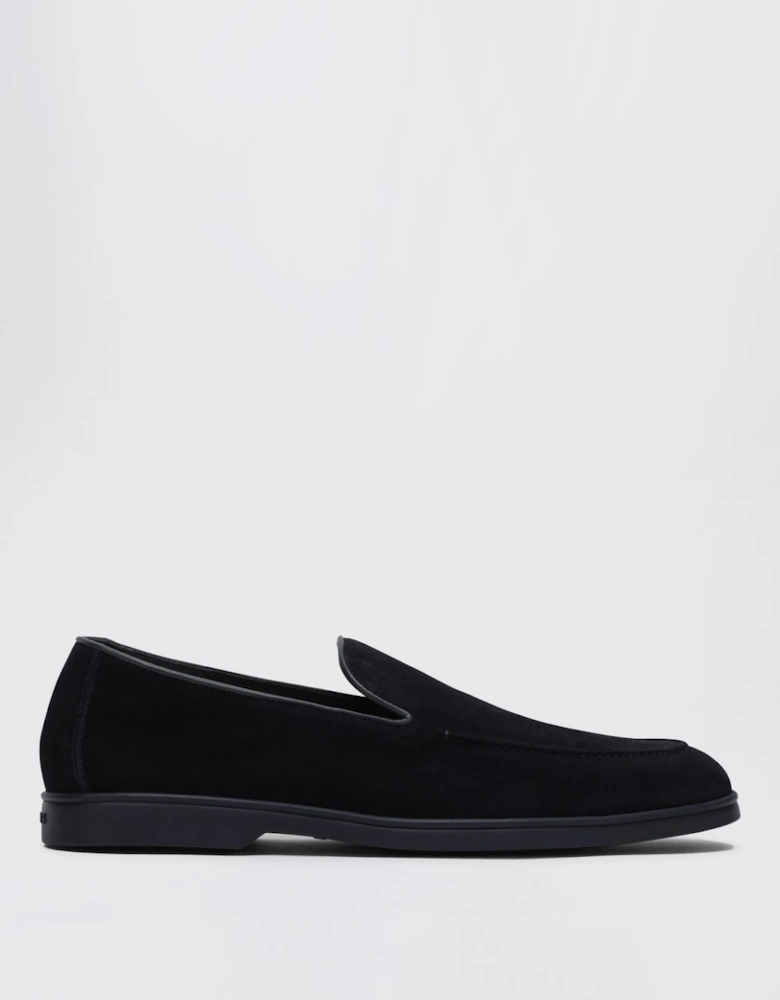 Slip-On Loafers with Suede Upper and Leather Sole Casual Style
