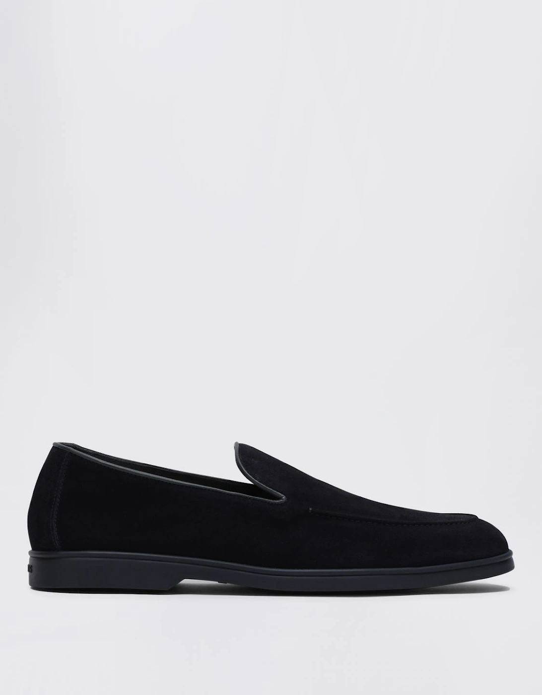 Slip-On Loafers with Suede Upper and Leather Sole Casual Style