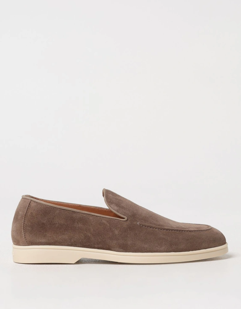 Slip-On Loafers with Suede Upper and Leather Sole Casual Style