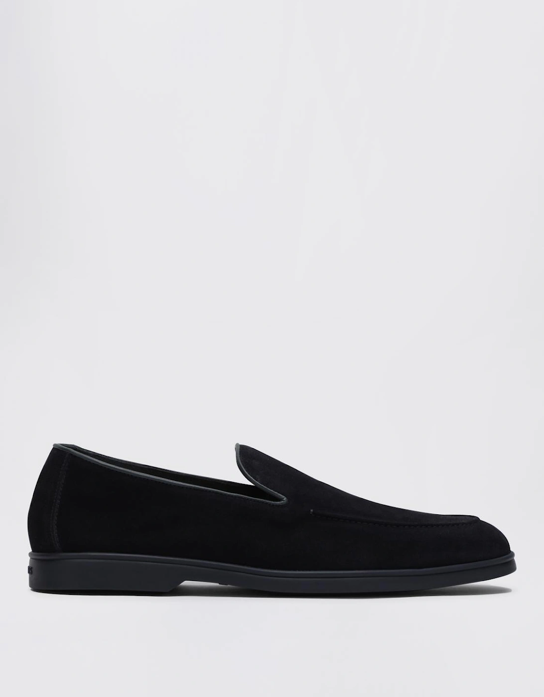 Slip-On Loafers with Suede Upper and Leather Sole Casual Style