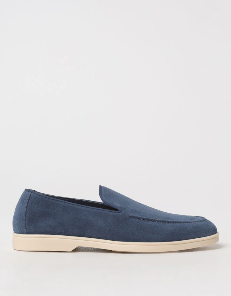 Slip-On Loafers with Suede Upper and Leather Sole Casual Style