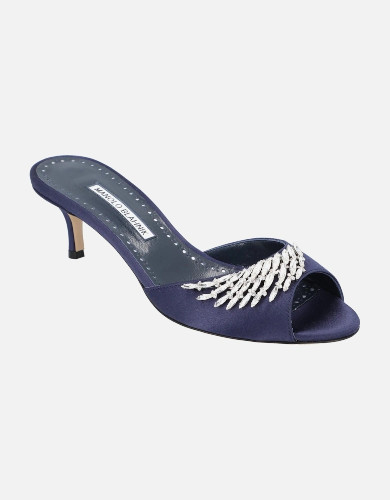 Hangisi Mules with Crystal Accent
