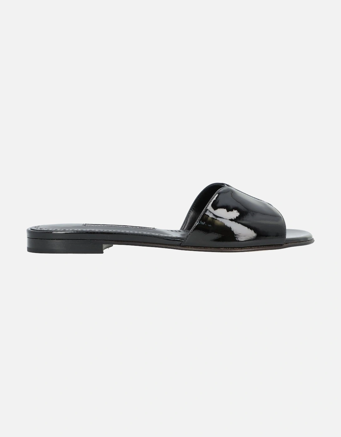 Layered Wide Band Leather Sandals with Flat Heel, 7 of 6