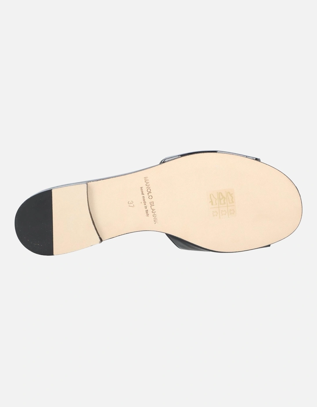 Layered Wide Band Patent Leather Sandals