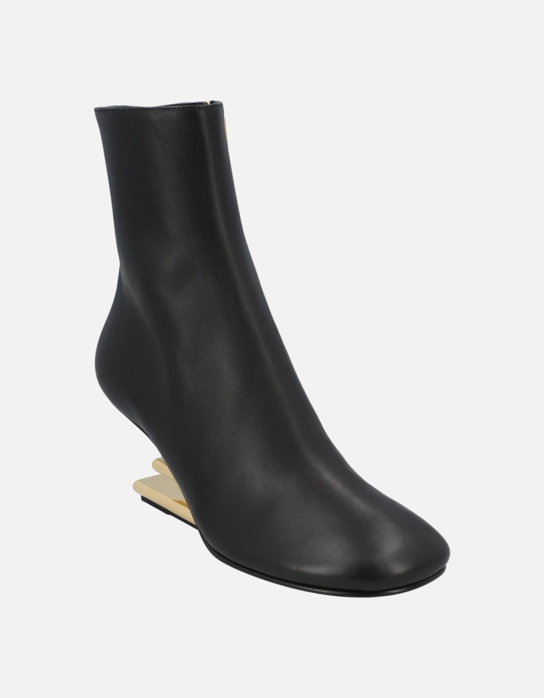 Sculptural Heel Ankle Boots