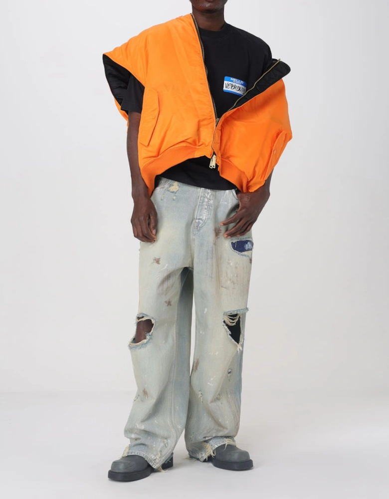 Oversized Name Tag Graphic Tee