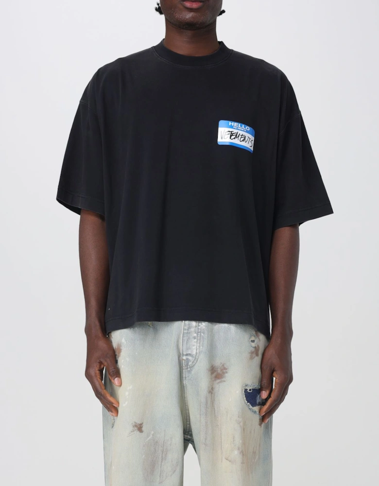 Oversized Name Tag Graphic Tee