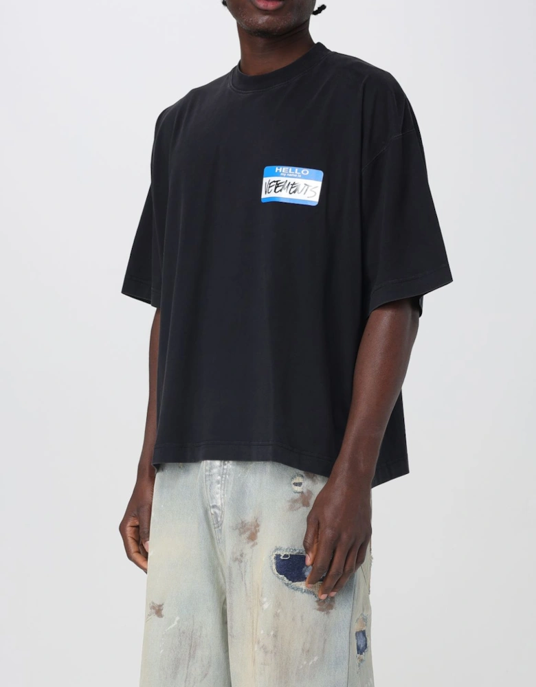 Oversized Name Tag Graphic Tee