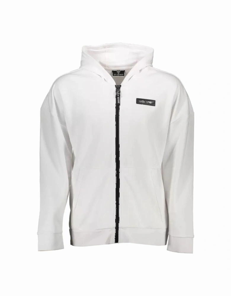 Plein Sport Mens White Logo Hoodie