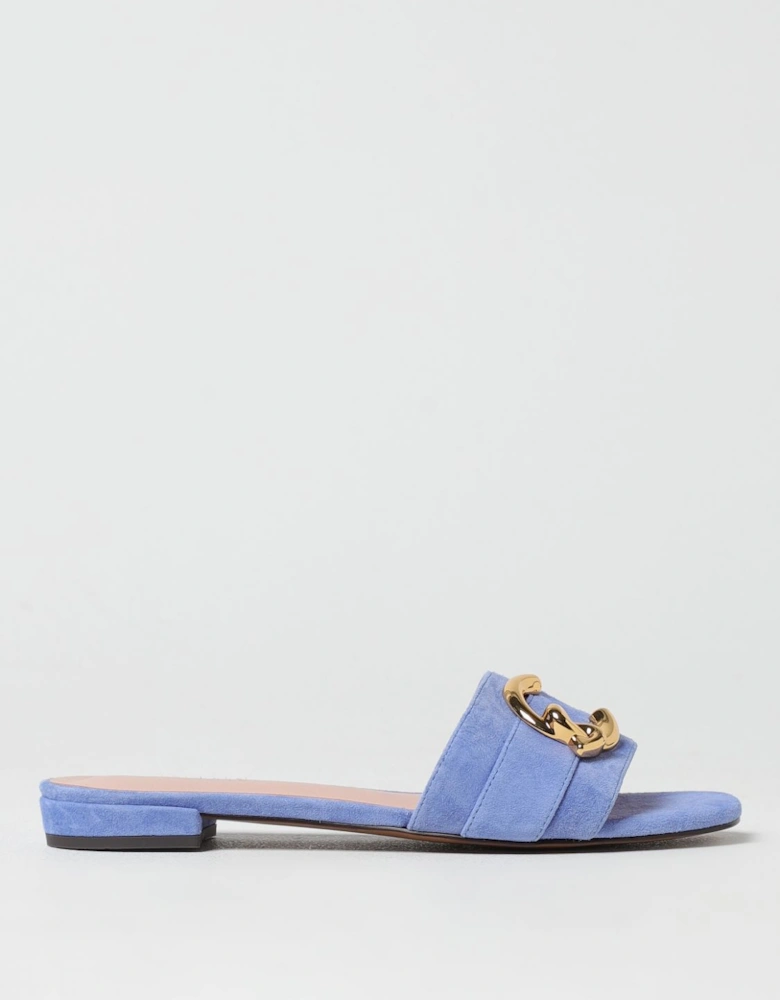 Suede Leather Slide Sandals