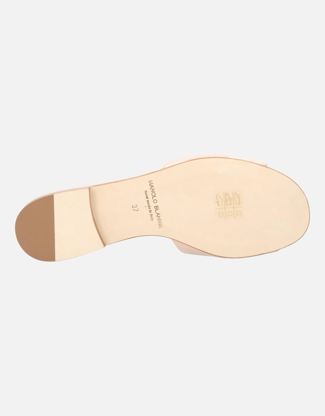 Layered Patent Leather Sandals with Flat Heel