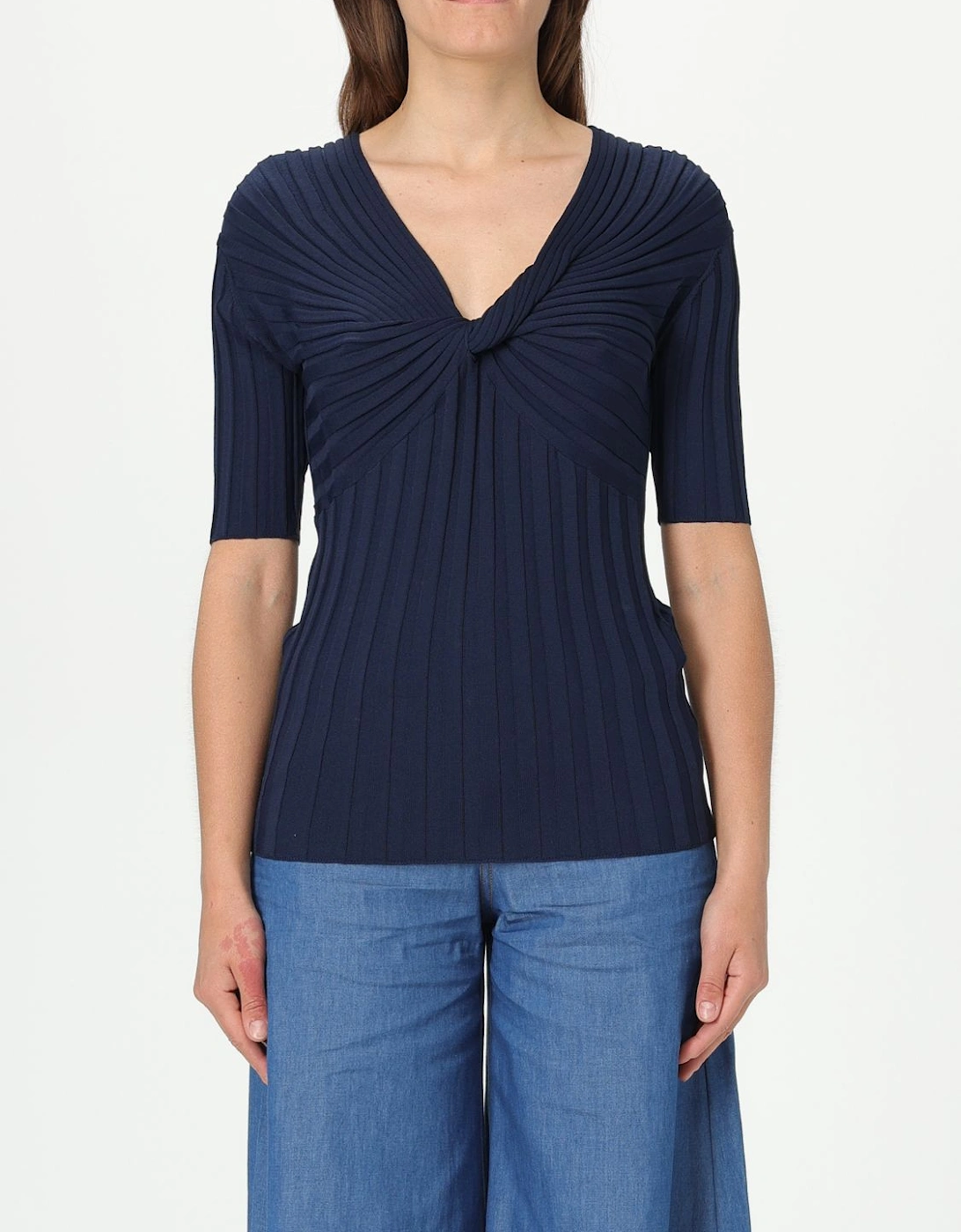 Ribbed Knit Top Knotted Detail, 4 of 3