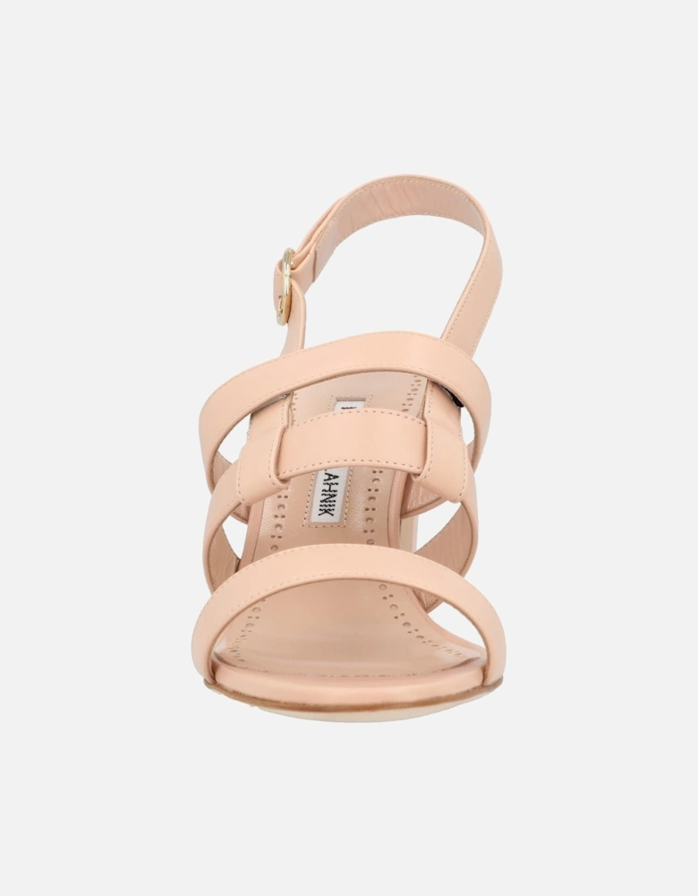 Leather Slingback Sandal with Adjustable Buckle Strap