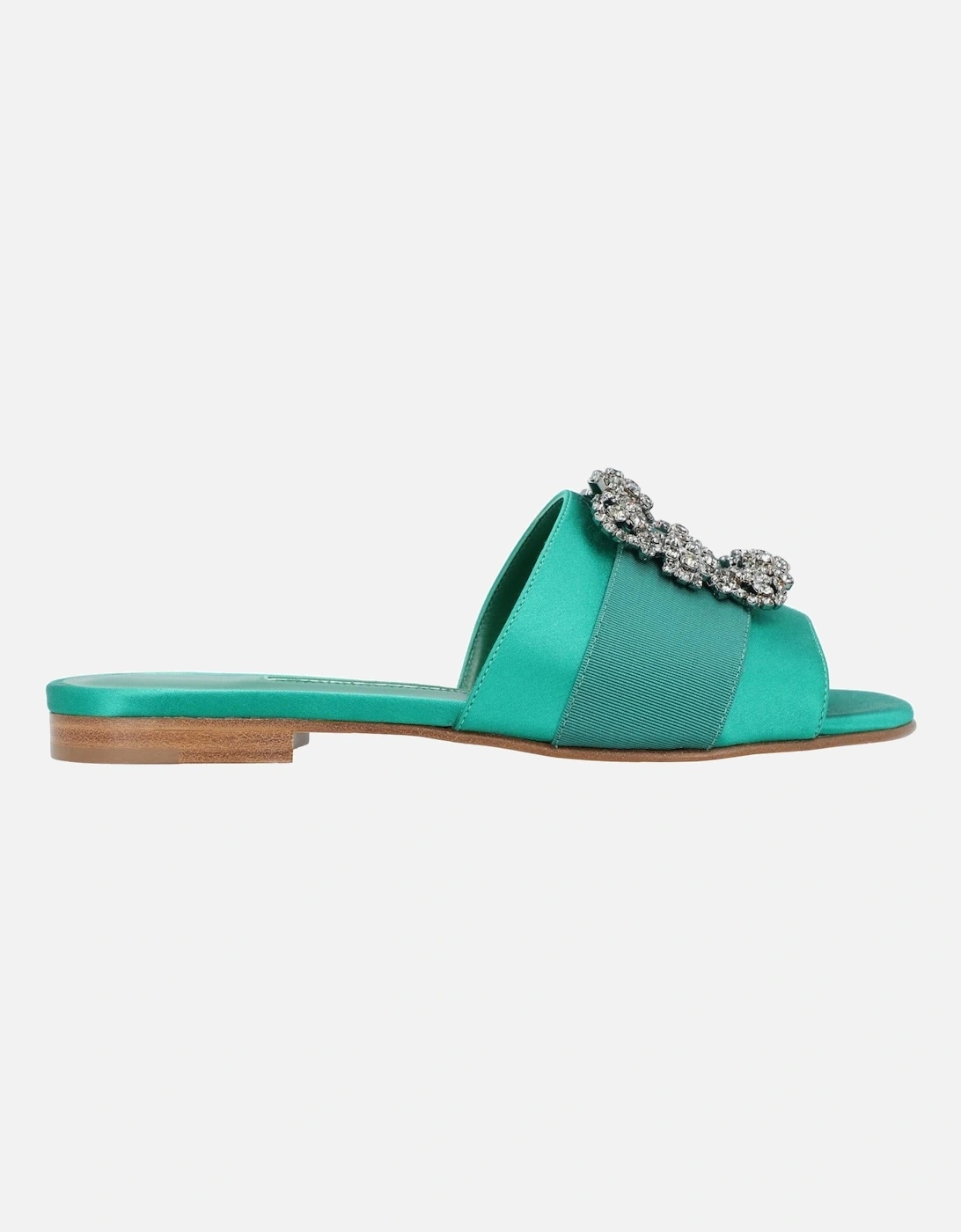 Green Flat Canvas and Satin Loafers from Italy, 7 of 6