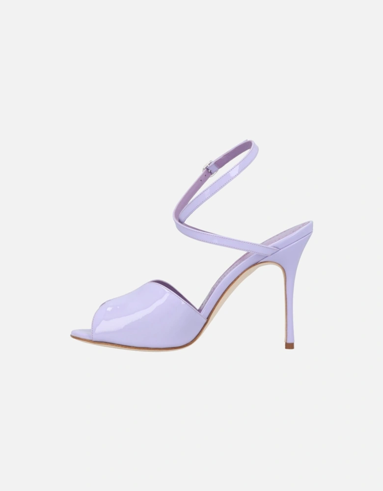 Patent Leather Ankle Strap Sandals with 10.5cm Heel
