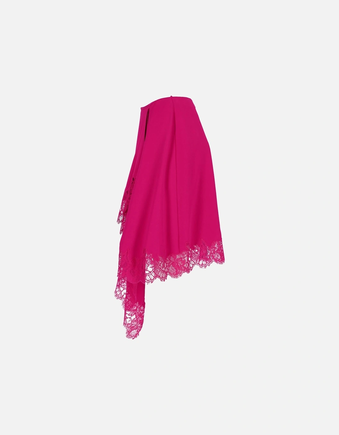 LaceTrimmed Asymmetrical Skirt