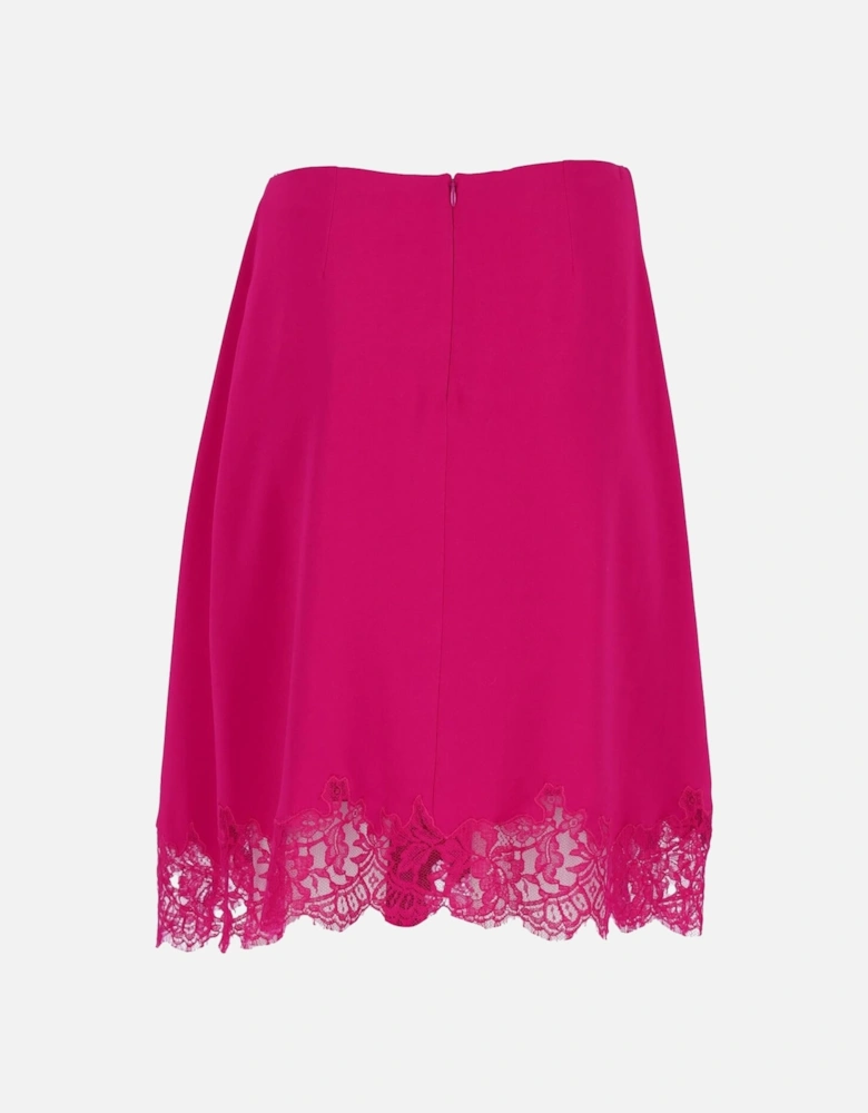 LaceTrimmed Asymmetrical Skirt