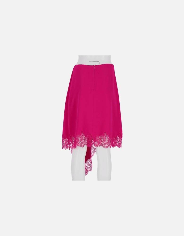 LaceTrimmed Asymmetrical Skirt
